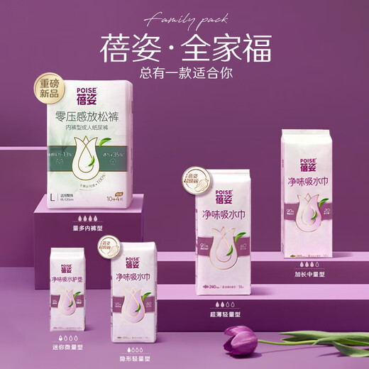 Beizi women's urinary leakage pads, absorbent towels 160mm*24 pieces, pregnant and postpartum women, middle-aged women with light incontinence, clean smell urinary leakage pads