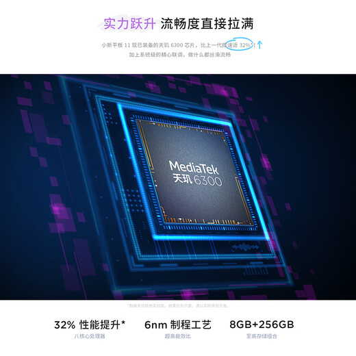 Lenovo Tablet Xiaoxin Tablet 11 National Subsidy Eye Protection 2.5K Ultra-clear Large Screen Dimensity 6300AI Tablet Computer AI Learning Companion 8+128GBWIFI Deep Space Gray