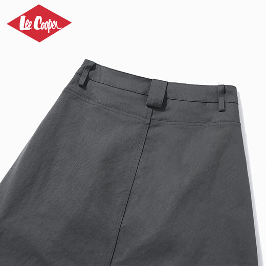 Lee Cooper American skirt high-end brand thin 2025 summer new simple design a-line skirt for women gray M