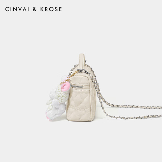 Sitio web oficial de Cinvaikrose Small C/K Bag Women's Bag 2025 New Diamond Chain Bag Bagbody Bagbody Bag Bag Bag Beige White