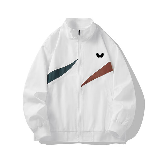 
Butterfly ball uniform table tennis jersey stand collar jacket 2024 spring and autumn men and women sports and casual windproof warm jacket top black [HD-9921] XL