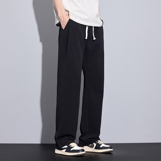 Pierre Cardin Men's Summer mince pantalon américain Pantalon décontracté pour garçons Silk Silk Cool Long Long Men's New Sports Pantal