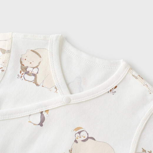 Tongtai (TONGTAI) baby wrap clothes spring and autumn pure cotton newborn clothes baby jumpsuit triangle romper gray 59cm