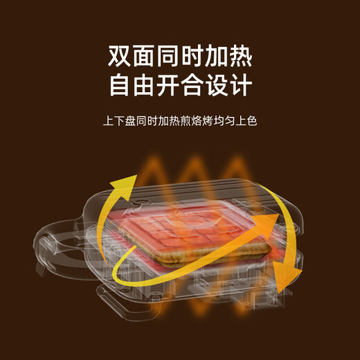 FRUNUTS Sandwich Breakfast Machine Multifunctional Household Small Light Food Toaster Toaster Waffle Toaster Upgraded Switch Pink (Standard Equipped with Sandwich Plate)