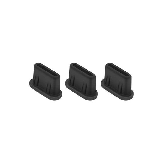 Durable and soft silicone, suitable for DJI Mini 3 Pro charging port dust plug MINI 3 body end black Type-C port dust plug (pack of 3)