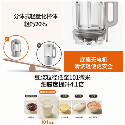 Joyoung Light Sound Cover Wall Breaker Machine Frequenzumwandlungsbürbchen-Motor-Multi-Noise-Reduktion Touch Farbbildschirm 1,5 l Haushaltssaft-Juicer Soja-Maschine Multifunktionsmischer B699 B699