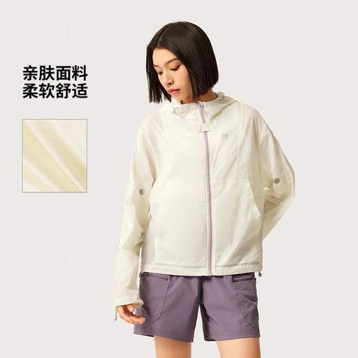 李宁运动外套女风衣健身2025夏季反光宽松休闲运动薄外套AFDVC06 晶紫色 淡奶黄 AFDVC06-1 XS