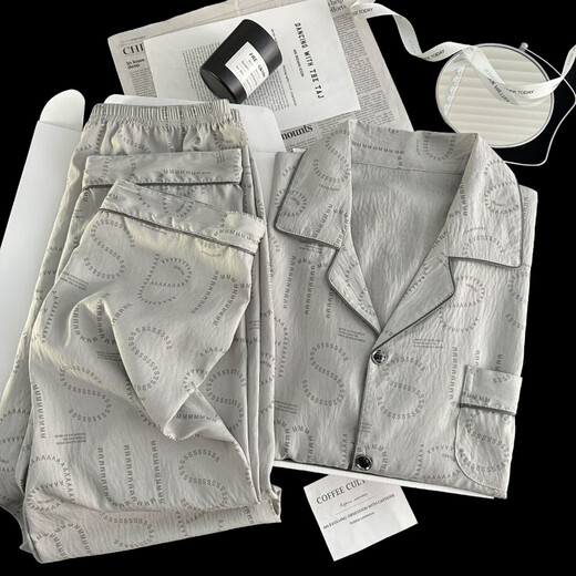 Pyjamas de coton en coton sensual Men de printemps cardigan à manches longues à manches longues à manches longues pour adolescents à manches longues K12401 Double longueur l suggèrent 100-130