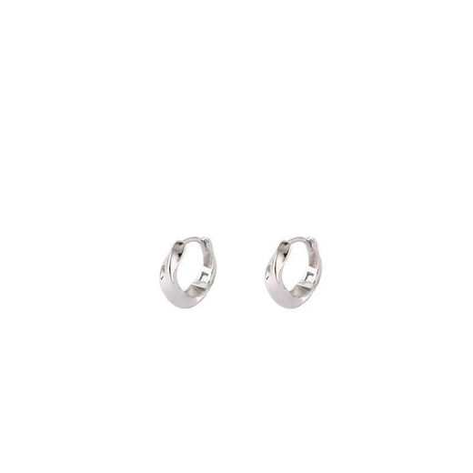 KZD Old Phoenix 999 Ear Hole Mobius Geometric Hoop Earrings Earrings Niche Silver Earrings 1 pair of storage box sterling silver earrings