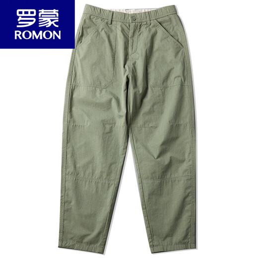 Pantalon décontracté Romon pour hommes Pantalon de coton pur pur pantalon à jambes lâches pantalon harem japonais pour hommes pantalon de travail polyvalent 6626 Gray 36