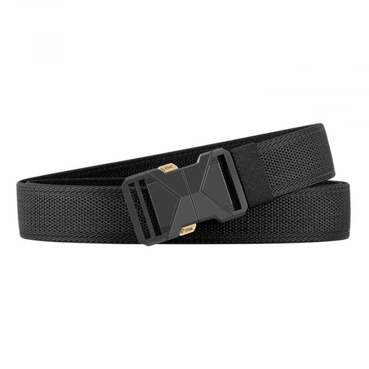 Chuanbugugeti Herrengürtel 2025 Neuer Outdoor-Krieger Schwarzer Ritterpaar Schnalle Gürtel Stretch bequemer Gürtel Frauen 6187-Black 110 cm