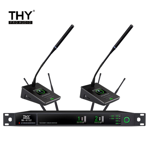 Dein Pro-Audio True Diversity Langstreckenrunde drahtlose einzeitige Zwei-Labor-Clip/Kopf/Konferenz/Handheld-Mikrofon BK-9732 Set BK-9732 Konferenzmikrofon (langer Mitte) 1-Tong 2