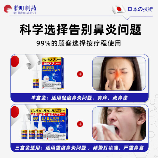 
Songcheng Pharmaceutical Japanese brand rhinitis spray spray allergic sinusitis nasal congestion nasal ventilation artifact special orifice for children