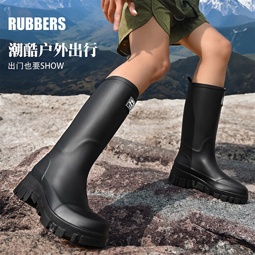 Frauen 2025 Neue hochrösten Regenstiefel wasserdichte und rutschfein
