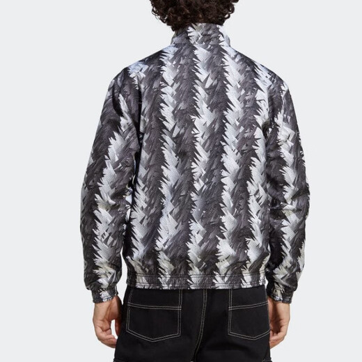 adidas two-sided stand-up collar jacket men's black black XS