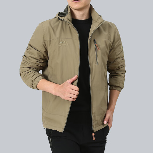 VIIBEST9898 Veste décontractée transfrontalière automne et hiver Office Outdoor Windprooft plus en velours veste décontractée à capuche Clip de sport foncé bleu M