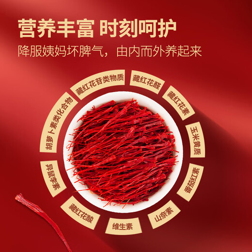 Jinghuang Iranian Saffron 10g * 1 boîte matières premières Origine Iranian Saffron femelle Qi et Blood Health Tea Drink