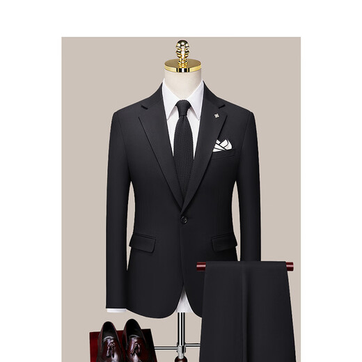 
TPZBWG high-end brand suit suit set for men 2025 new business casual groom wedding dress three-piece dark gray two-piece M