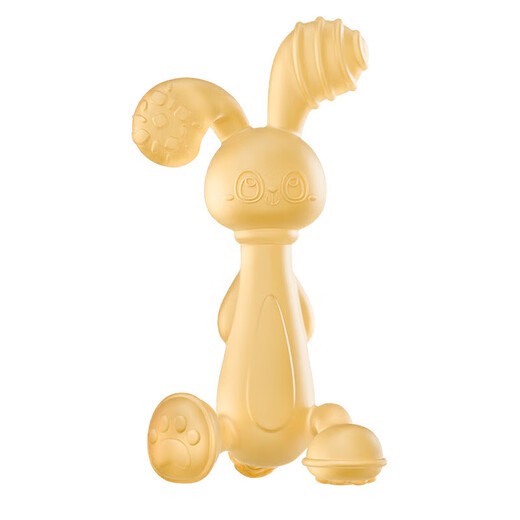 Carrot Rabbit Teether, Baby Teething Stick, Baby Food Grade Silicone Liquid Chew Toy, Anti-Eating Hand Toy, Soothing Device, Carrot Rabbit - Blue, 1 Pack + Storage Box + Anti-chain, Full Silicone, High Temperature, Ultraviolet Sterilizable