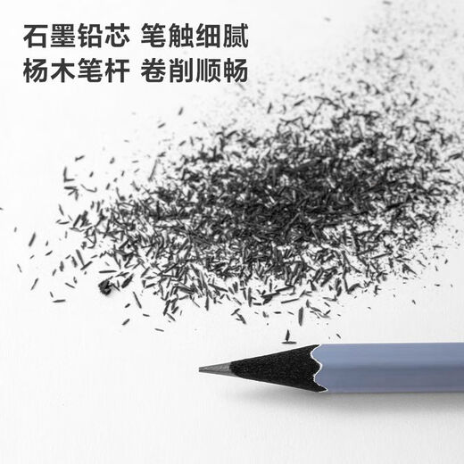 Deli NS724 Newse 10 boxed colored pencils Student and children's painting coloring brush drawing pencils Black wood pencils (10 packs) HB