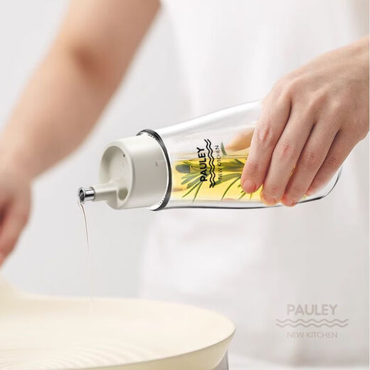 Baijie oil bottle glass oil pot small vinegar bottle household kitchen soy sauce bottle condiment bottle non-drip hanging anti-leakage sesame oil bottle small oil bottle seasoning oil and vinegar pot small 150ml + label sticker stainless steel oil nozzle / non-drip / non-leak / no odor
