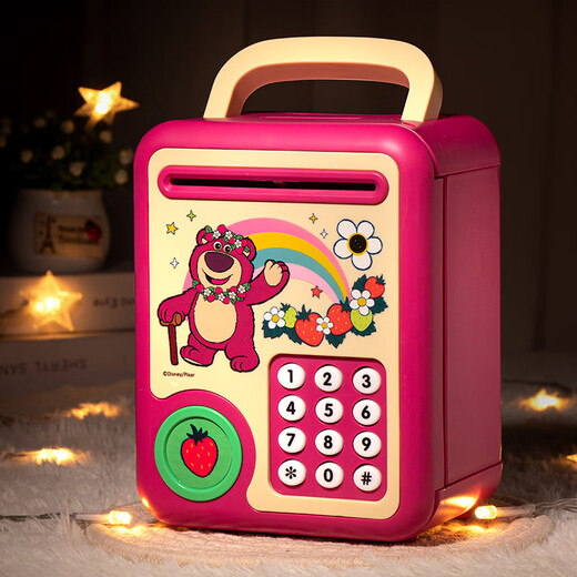 Disney Strawberry Bear Piggy Bank Kinder intelligentes Passwort lock