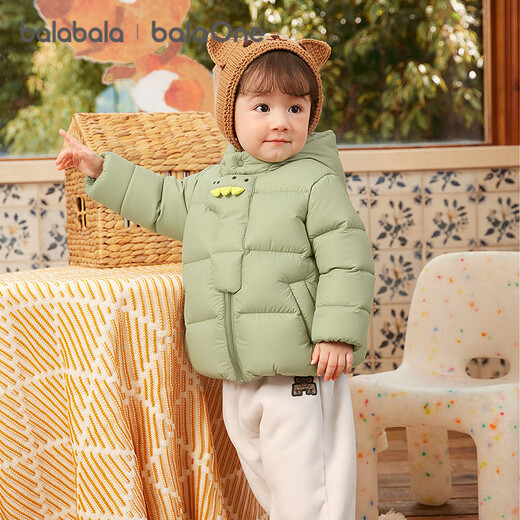 Balabala children's clothing baby down jacket three-proof boys winter clothing girls hooded jacket cute 2025 new bread coat