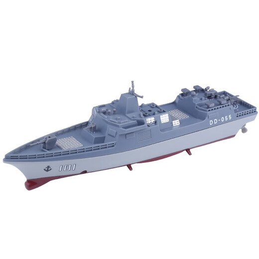 055 Destructor Nuevo control remoto Buque Buque de guerra Aeronave de aviones Agua Modelo de simulación de juguetes para niños Guardia Electric Military Xianniu Carga grande Destructor de color primario 055 Estándar oficial de accionamiento + destornillador + Batería de control remoto