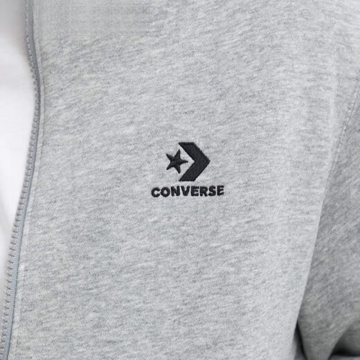 匡威（Converse）男女同款针织外套时尚休闲舒适连帽拉链套衫10023871 10023861-A22 圆领套头卫衣 XS