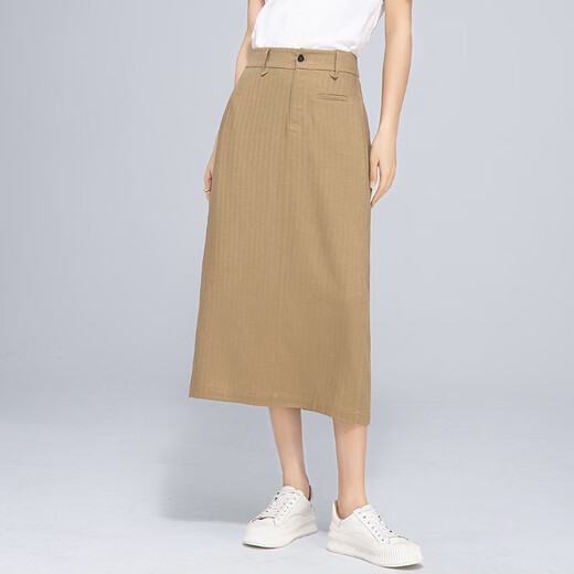 NY-RCE2025 Primavera y verano Nuevo estilo Tinsel Tinsel Traje Skirt Clause de falda de un solo paso Slit, falda de longitud media, negra (falda 65360) s