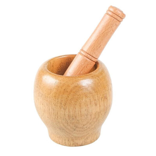 Qinkai solid wood grinder garlic masher masher medicine jar garlic masher household manual garlic wood mortar kitchen large small small solid wood core removal without cracking
