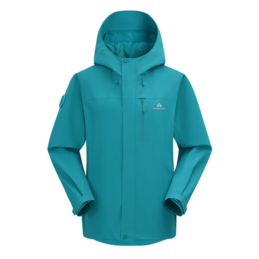 Pathfinder Blue Bird Jacket Single-Push Hard Shell Women's Outdoor Windproof and Waterproof Mountaineering Suit Couple Style Breathable Jacket Blue-Single-Push No Liner L