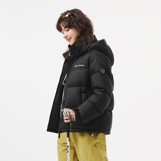 Tambor down jacket for men and women, short removable hood, autumn and winter warm bread coat TE5550370Z Aurora Black 165