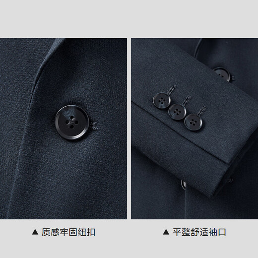 HLA Heilan Home Dress Suit Men's Slim Flat Lapel Business Banquet Suit Men's HTXAD3W015A Blue Gray 15 (suit + trousers) 3XL 180/100B Recommended 152~170Jin Jin equals 0.5 kg