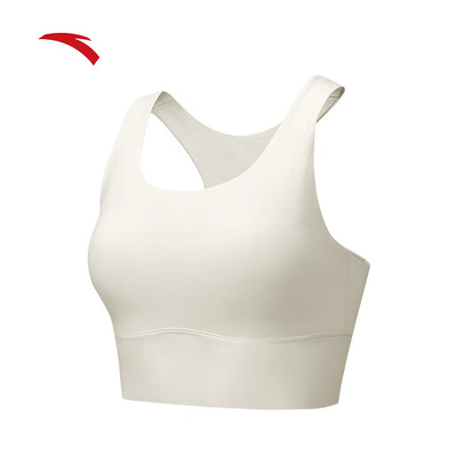 Anta Guan Xiaotong's same style sports vest women's new yoga Pilates stable support underwear BRA fitness wear Australian rice white-1 L