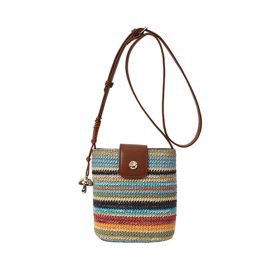 Nanfeng Chio2nd arc-en-ciel Mousse Baquet Sac Sac pour femmes 2025 Nouveau sac tressé d'été