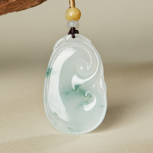 Manli Cui Guaranteed Price 11.11 Jade Floating Orchid Ruyi Pendant Hydrating Lucky Jade Pendant Necklace Large Gift with Certificate