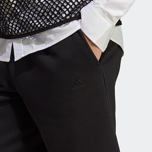 Adidas shorts men's pants summer new style cropped pants running fitness pants training comfortable breathable casual pants sweatpants IC9756/black M