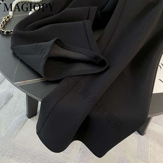 Magiopy International Luxury High-End Brand Cool and Sad informal Sports Set Women's Women's Spring High Galget Negro Black Set de dos piezas S (100Jin [Jin equivale a 0.5 kg])
