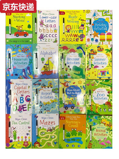 Blaue Farbe He Kindergärtner Stiftkontrolle Training Einführung ein Einführungskopie Kinder Englisch Alphanumeric Trace Book Praxis 4-jährige 3 Baby Jungen 16 Bücher-No-Farbbox-Random