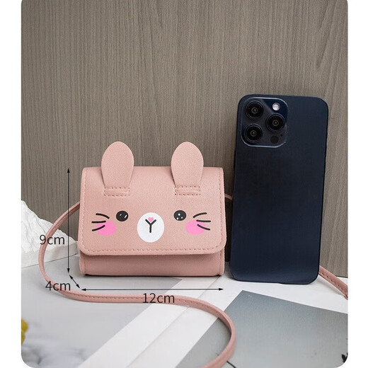 LUXWTB Fashion Simple Folding One-Shoulder Crossbody Bag Children's Student Women's Mini Handbag Pink