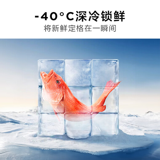 TCL cold pudding 455 liter cross four-door 58cm ultra-thin zero-embedded fully automatic ice making - 40 degrees slow melting ice side-by-side large capacity household first-class energy efficiency refrigerator R455T9-UQB Rhythm White National Subsidy