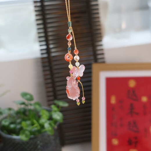 Piaohe CQ68 original hand-made Nanhong koi fish mobile phone bag hanging press collar necklace small pendant. If you like, please contact customer service to order.