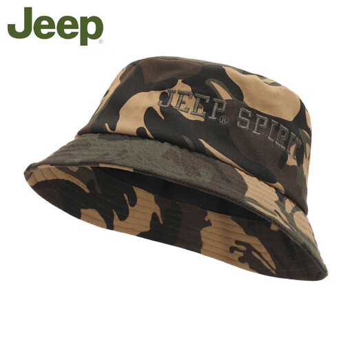 JEEP Jeep Hat Men's Spring and Summer Fisherman Hat Basin Hat Breathable Sun Protection Sun Hat Outdoor Travel Mountaineering Fishing Hat Black