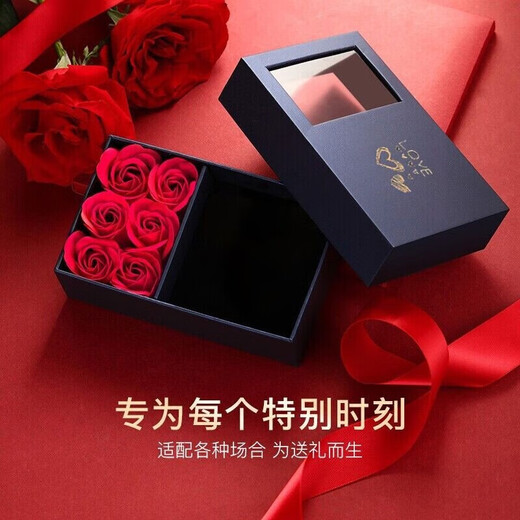 Mansheng Platycodon Flower 999 Pure Silver Couple Ring Female and Male Couple Ring Male Valentine's Day Birthday Gift for Girlfriend and Wife Female Style