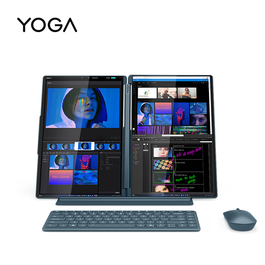 Lenovo YOGA Book 9i AI Yuan-start version 14-inch dual-screen flip laptop Dual-screen touch OLED with pen, keyboard, bracket Ultra9 32G 1T 2.8K 120Hz