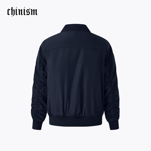 CHINISM CHChichen Basic Bomber Jacket Men's Autumn and Winter Thickened Cotton Clothes American Retro Couple Cotton Clothes Navy L