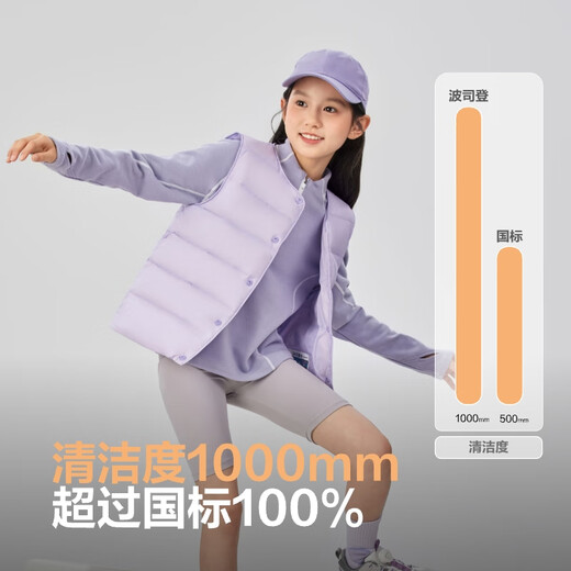 Bosideng (Bosideng) 25 neue dünne Down-Jacke für Männer, Frauen und Kinder 5A Antibakteriell 90 Samt leichte Warmweste T250130060ds Romantische Lila 6197 165 /84a etwa 155-165 cm 54 kg