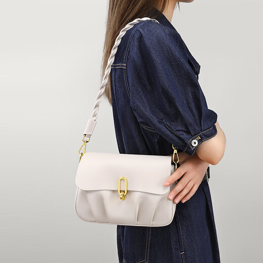 CALVIAKRIM International Light Luxury Brand 2025 New versatile cloud bag underarm trendy fashion genuine leather high-end shoulder bag for women apricot coffee color