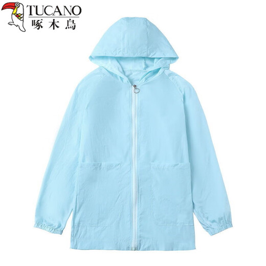 
Woodpecker's new summer sun protection suit for women's outer breathable mother's sun protection suit loose large size middle-aged and elderly women's top coat light blue 2XL recommended 110-125Jin [Jin equals 0.5 kg]